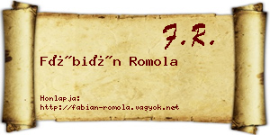 Fábián Romola névjegykártya