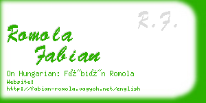 romola fabian business card